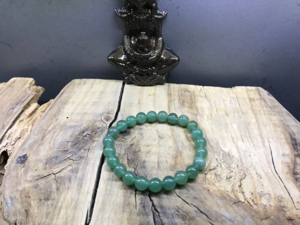 Bracelet perle 8mm en Aventurine verte naturelle