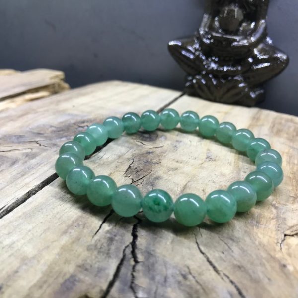 Bracelet perle 8mm en Aventurine verte naturelle