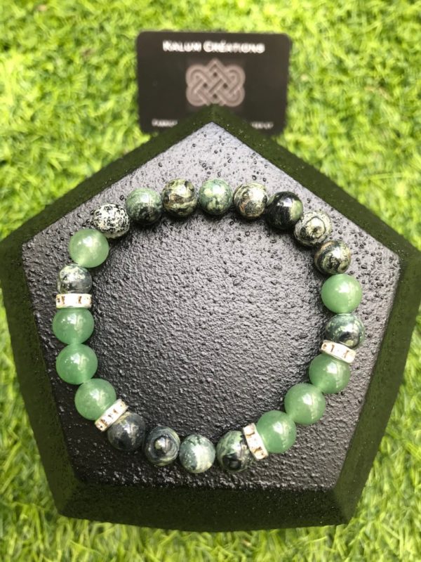 Bracelet perle aventurine verte / jaspe kambala