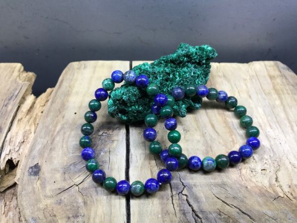 Bracelet perle 8mm en Azurite