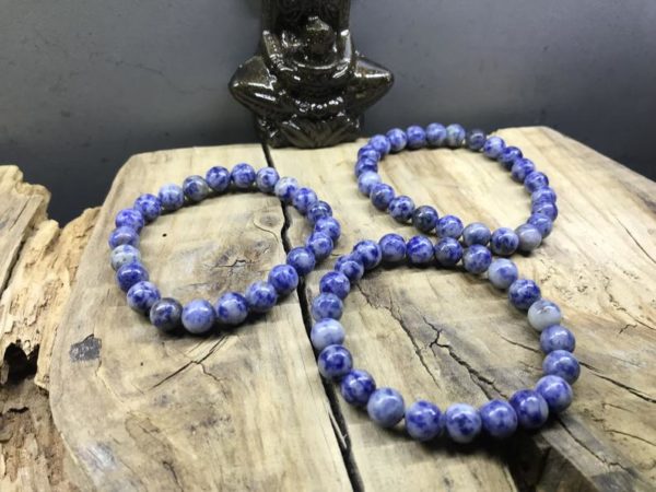 Bracelet élastique en perle de Sodalite naturelle