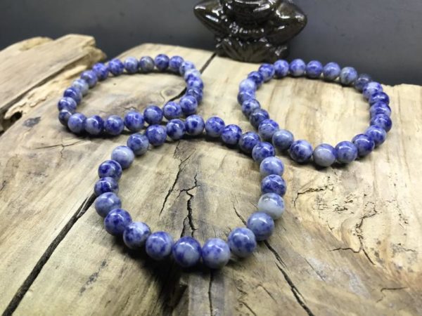 Bracelet élastique en perle de Sodalite naturelle