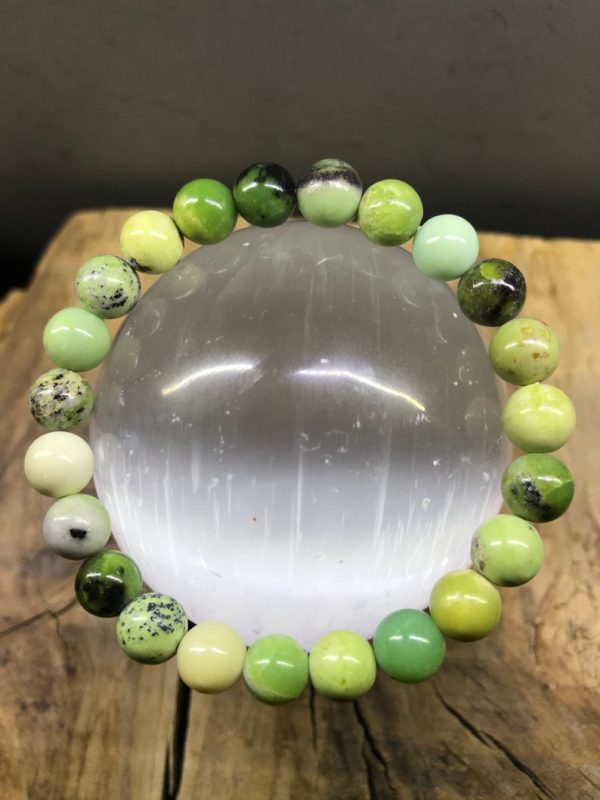 Bracelet pierre chrysoprase 8mm