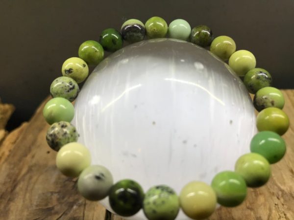 Bracelet pierre chrysoprase 8mm