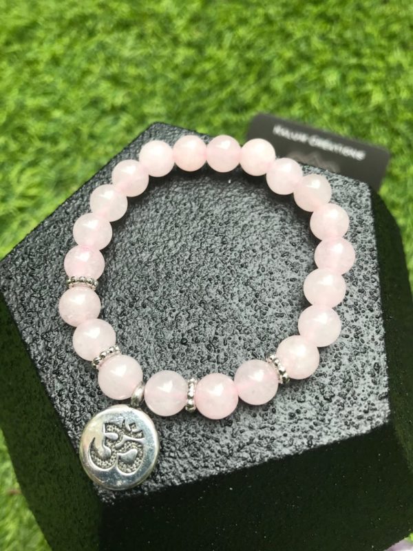 Bracelet perle quartz rose