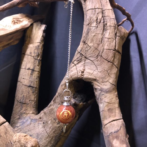Pendule/ Aventurine pêche /symbole du 2ème chakra ' Swadhishtana '