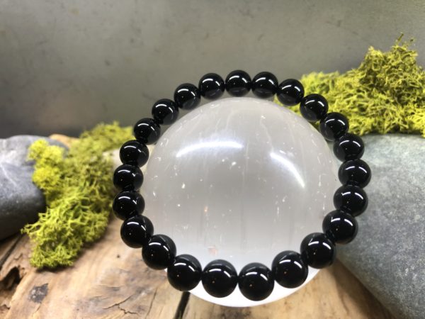 Bracelet pierre Onyx en perle de 8mm