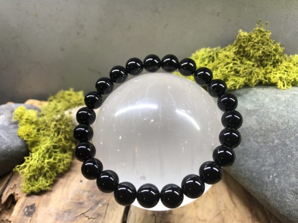 Bracelet pierre Onyx en perle de 8mm
