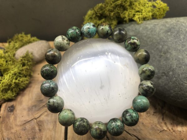 Bracelet perle turquoise Africaine 10mm