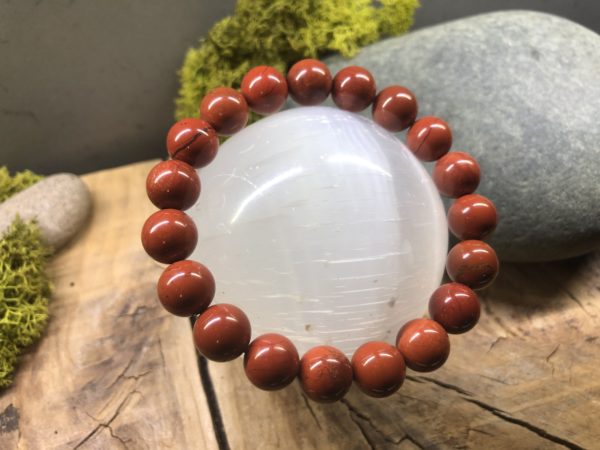 bracelet perle Jaspe rouge 10mm
