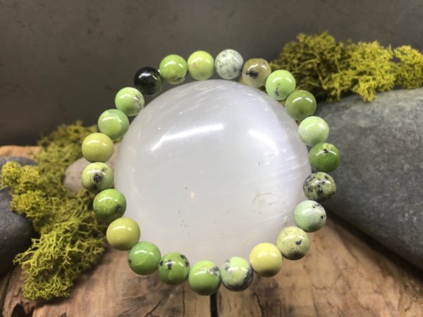 Bracelet en perle de Chrysoprase citron 8mm