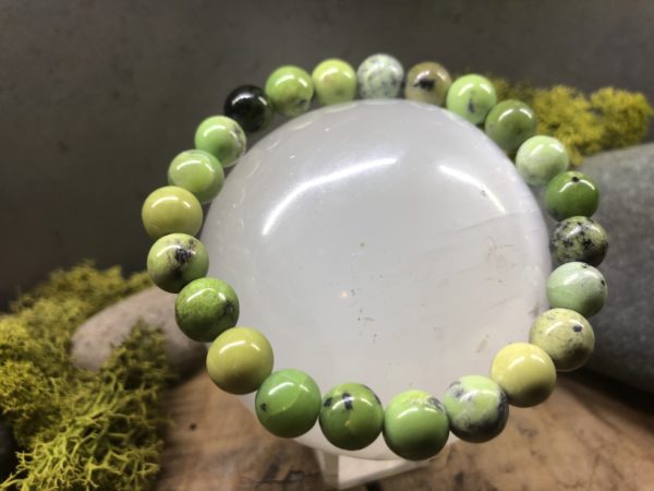 Bracelet en perle de Chrysoprase citron 8mm